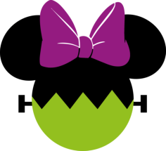 Minnie Zombie Simple Sketch Drawing Svg, Free Vectors File